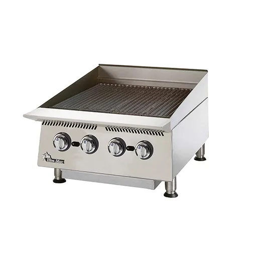 Star 8024CBB 24" Countertop Gas Lava Rock Charbroiler w/ (4) Burners, 80.000 BTU