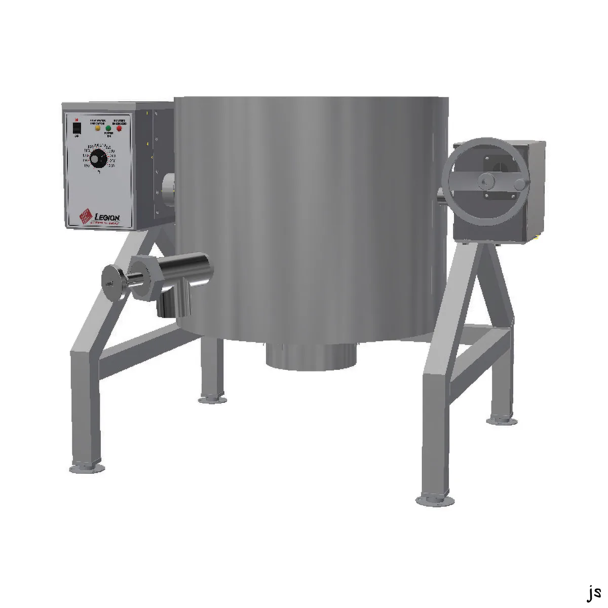 AccuTemp ALTLGB-40-QS 40 Gallon Floor Tilting 2/3 Steam Jacketed Gas Kettle, 79.900 BTU