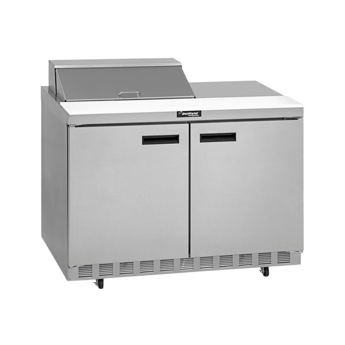 Delfield ST4448NP-8 48" 2-Door Sandwich and Salad Prep Table, 8 Pans, Stainless Steel