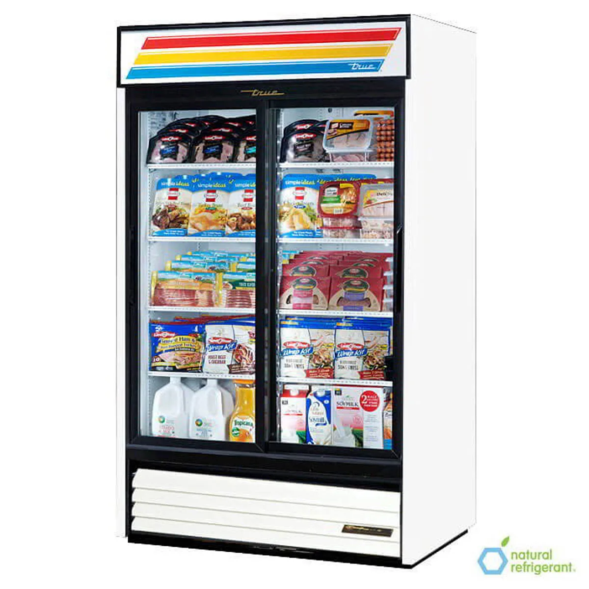 True GDM-41-HC-LD 47" 2-Section Thermal Glass Sliding Door Refrigerated Merchandiser