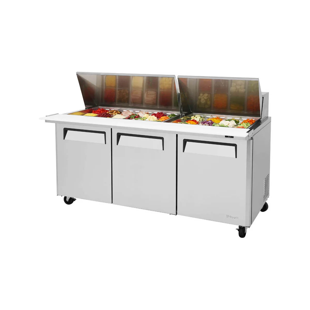 Turbo Air MST-72-30-N 72" Mega Top Sandwich/Salad Prep Table w/ 3 Doors, 30 Pans