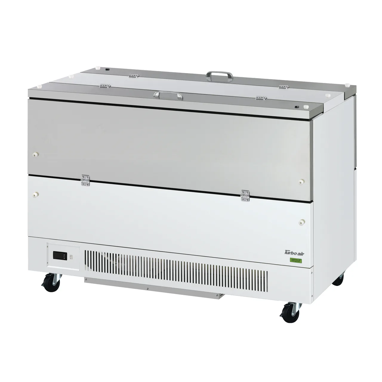Turbo Air TMKC-58-2-WS-N6 58" Dual Sided Milk Cooler, Cold Wall, 16 Crates Capacity