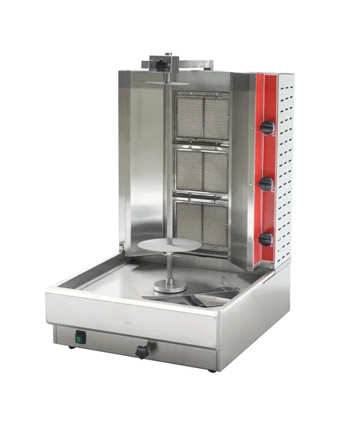 Omcan USA 47496 30" Gas Gyro Machine, 65 lbs, (3) Burners