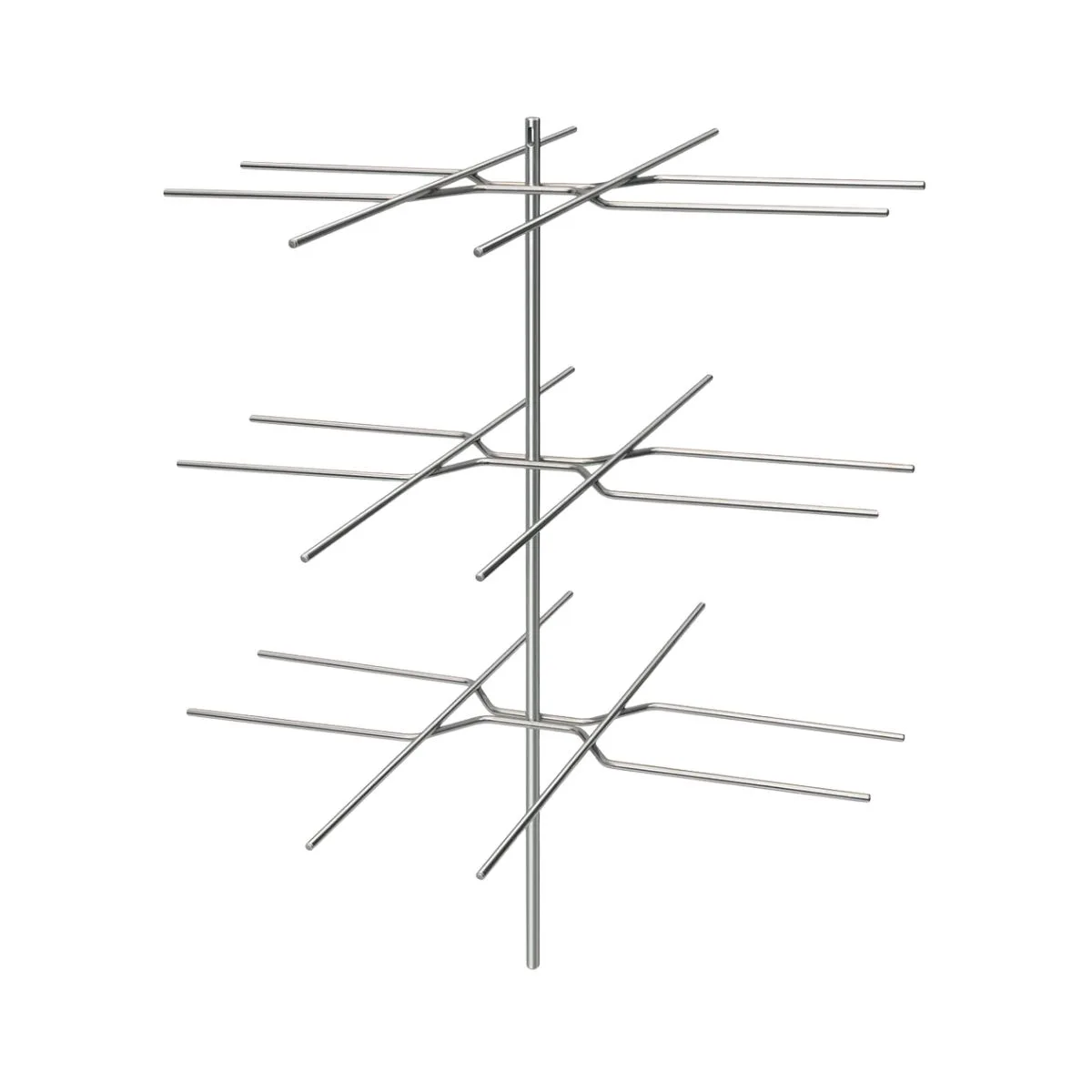 Hatco FDW3TPT - 3 Tier Pretzel Tree Stand, Add-On Design, Stainless Steel, White, 12" Height