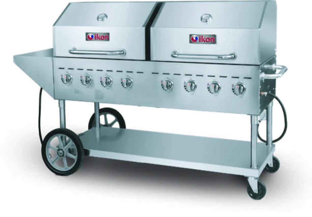 IKON IRBQ-60 80" Outdoor Gas Grill, (8) Stainless Steel Tube Burners