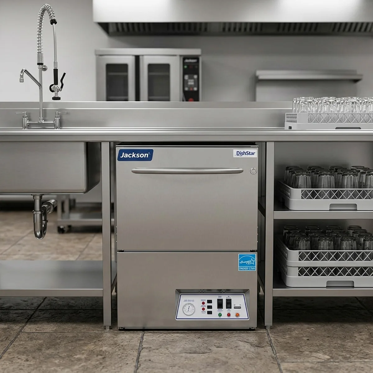Jackson WWS DISHSTAR LT 24" Undercounter Dishwasher,24 Racks/Hr- 29 Gal/Hr-Low Temp