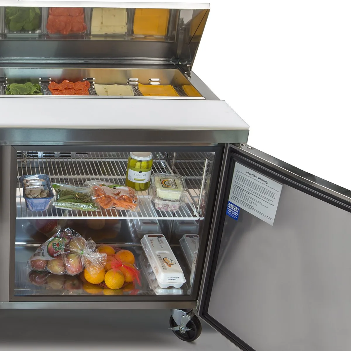 Maxx Cold MXCR29SHC 28" One Section Sandwich / Salad Prep Table w/ 1 Door, 7 cu. ft.