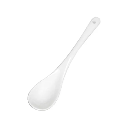 CAC China SPN-6 - Porcelain Soup Spoon, 6" Length, Super White, Dishwasher Safe - 1 Dozen