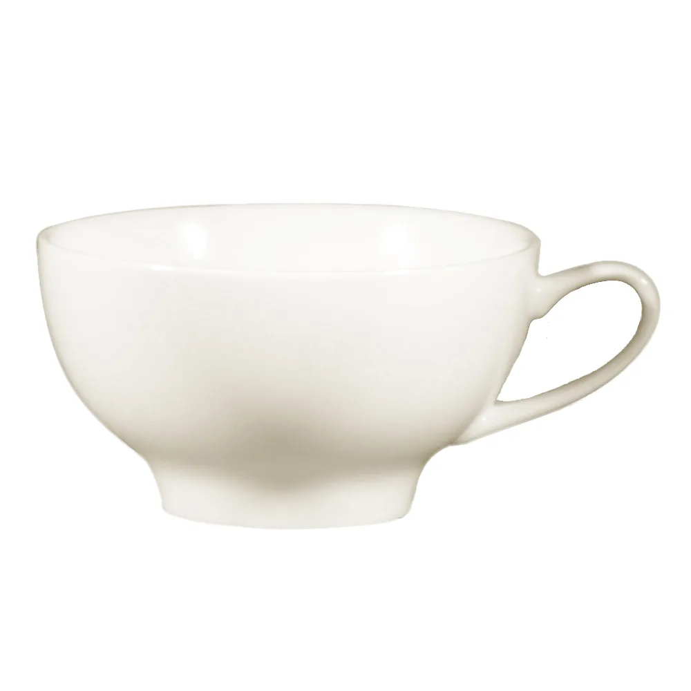CAC China ENG-C1 Porcelain Mug, 8‑Ounce 3‑7/8"×2‑1/8" Bone White, Oven Microwave Safe - 1 Dozen