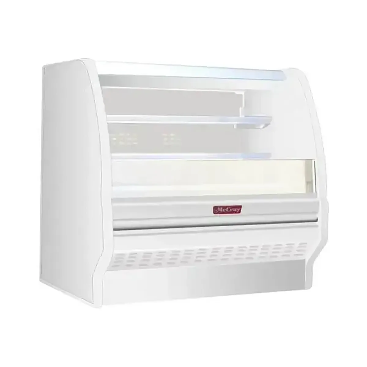 Howard-McCray SC-OD40E-4L-C-LED 51" Dairy Curved End Open Air Merchandiser in White, Self-Contained