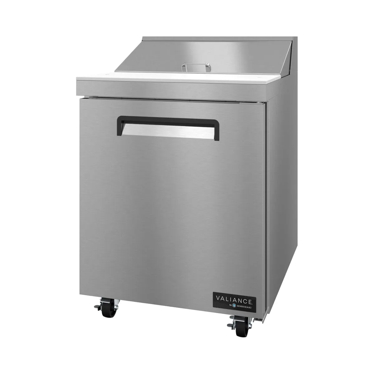 Hoshizaki VSR27A-8 27" 1-Door Sandwich and Salad Prep Table, 8 Pans, Stainless Steel