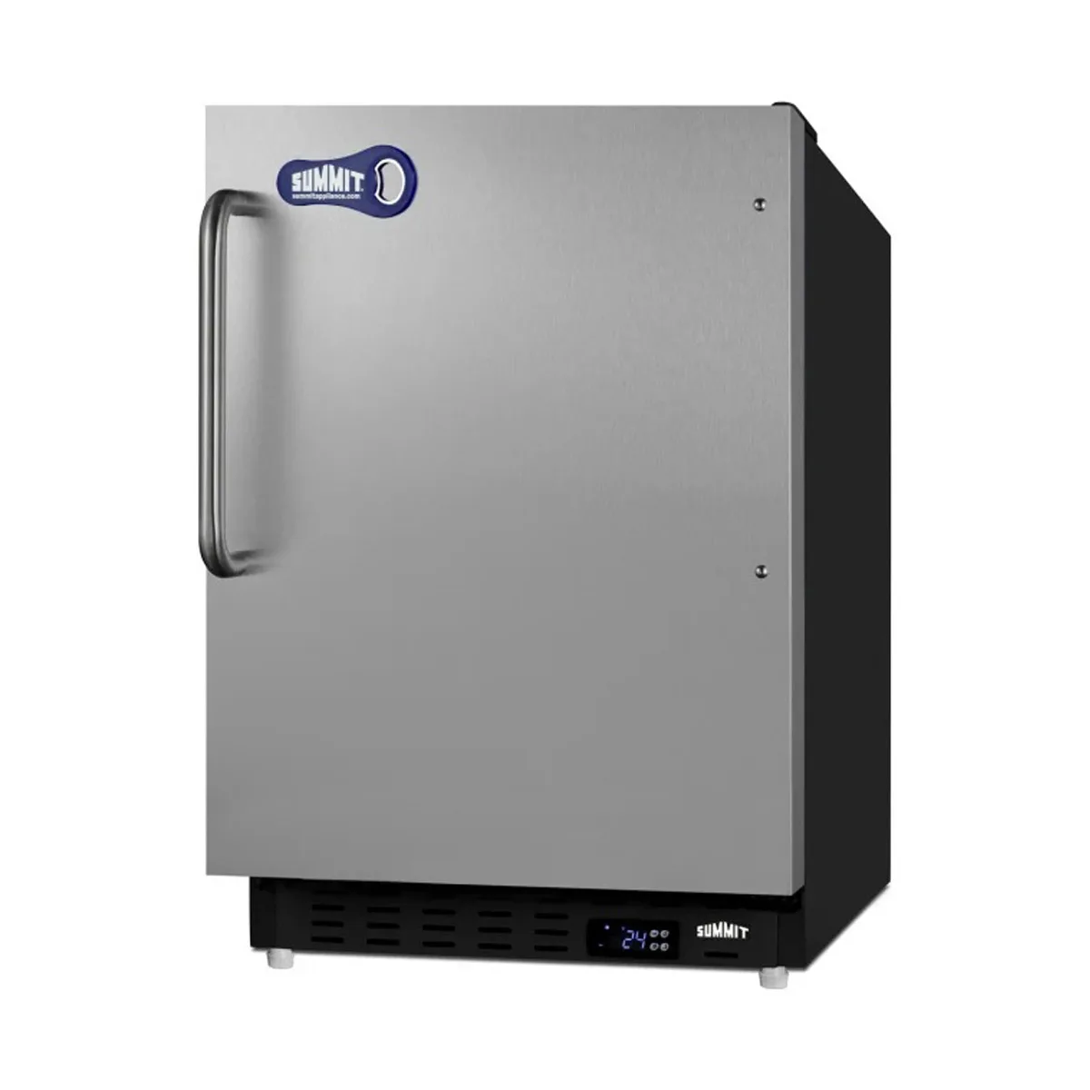 Summit ALFZ37BSSTBFROST 20" Built-in or Freestanding Undercounter Beer Froster w/ Stainless Steel Door and Towel Bar Handle, 2.68 cu. ft.
