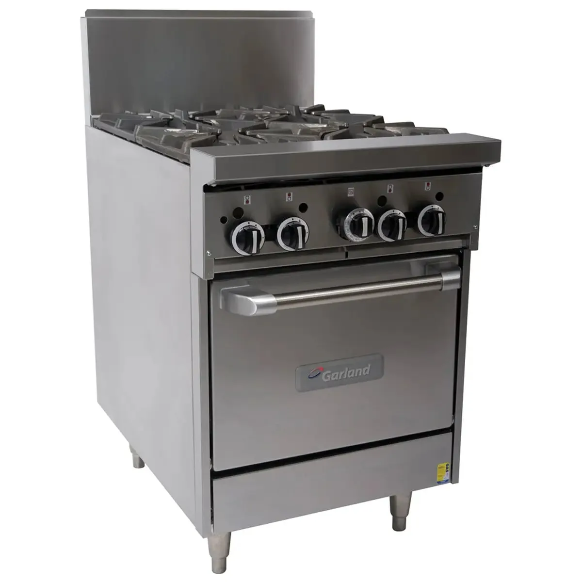 Garland US Range GF24-4L 24" Gas Restaurant Range w/ (4) Open Burners, (1) Space Saver Oven, 136.000 BTU