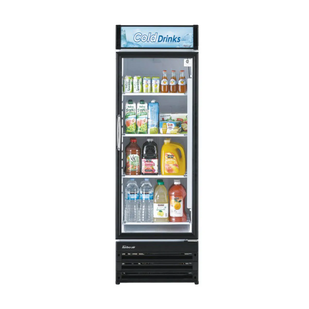 Turbo Air TGM-14RV-N6 23" 1-Glass Door Merchandiser Refrigerator, White Cabinet, 12.17 cu. ft., Low‑E Glass