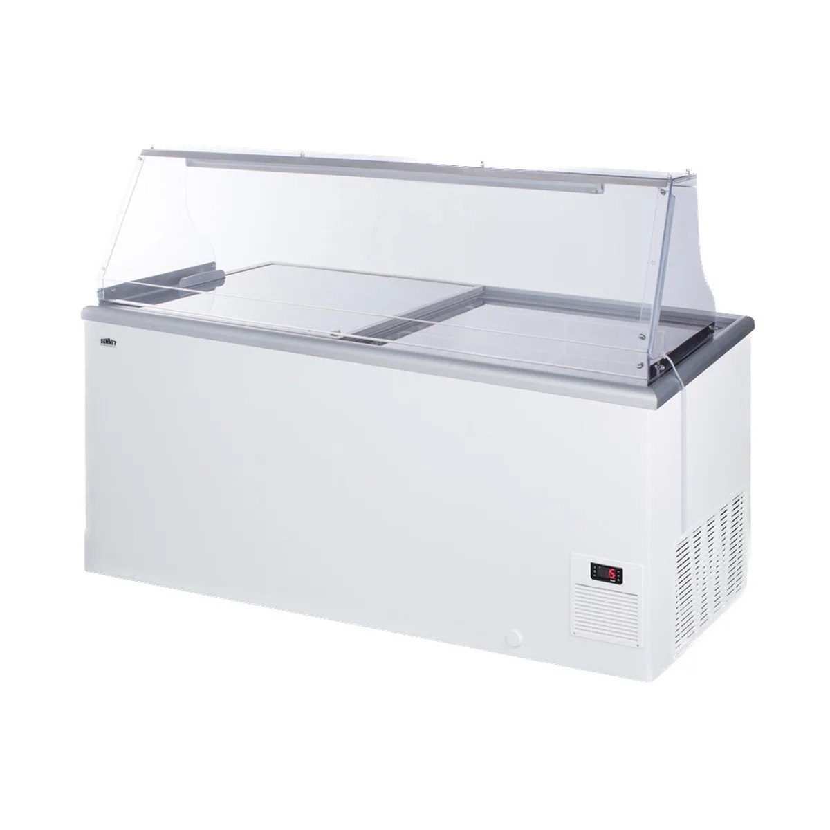 Summit NOVA53PDC 61" Gelato/Ice Cream Dipping Cabinet w/ Curved Sneeze Guard