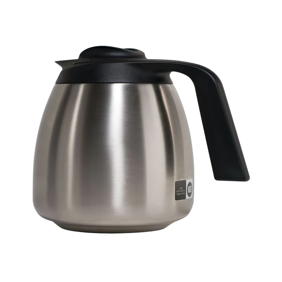 BUNN 51746.0003 Thermal Decanter – 64 Oz (1.9 L), BrewThrough, Orange Lid, Stainless, Vacuum Insulated