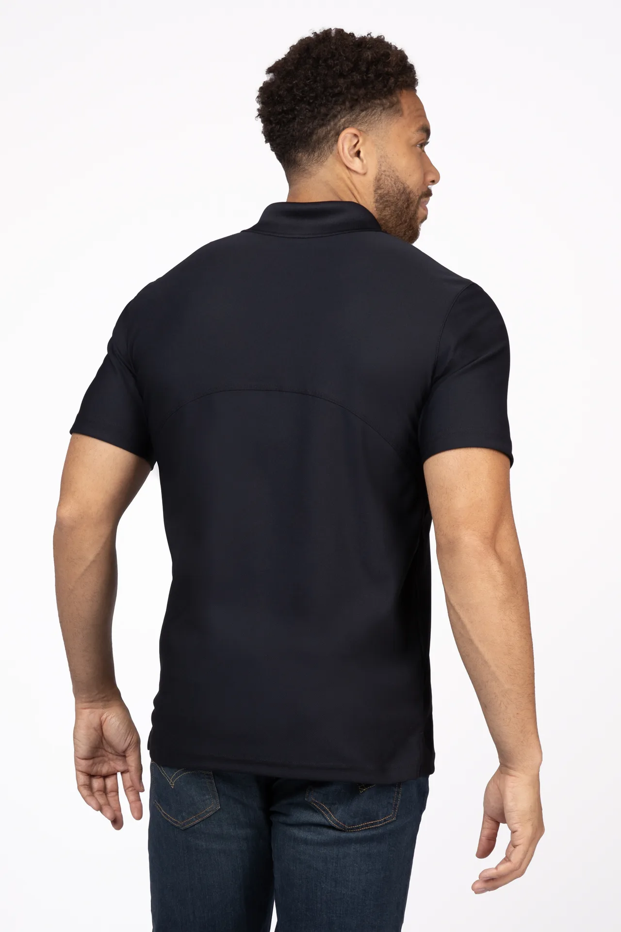 Chef Works Z650-BLK-4XL Men's Black Collared Polo Cook Shirt, 4XLarge, 100% Polyester