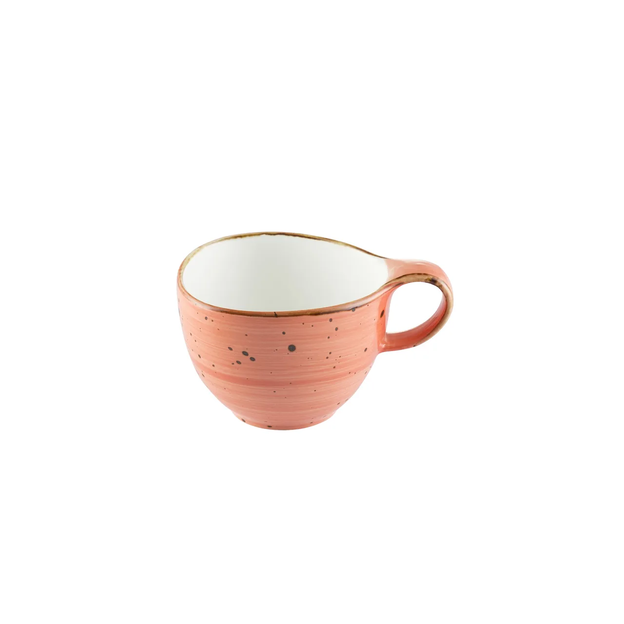 CAC China TUS-1-CRL Tucson Cup, 8.5 oz, Round Coral Porcelain, Dishwasher/Oven/Microwave Safe - 1 Dozen