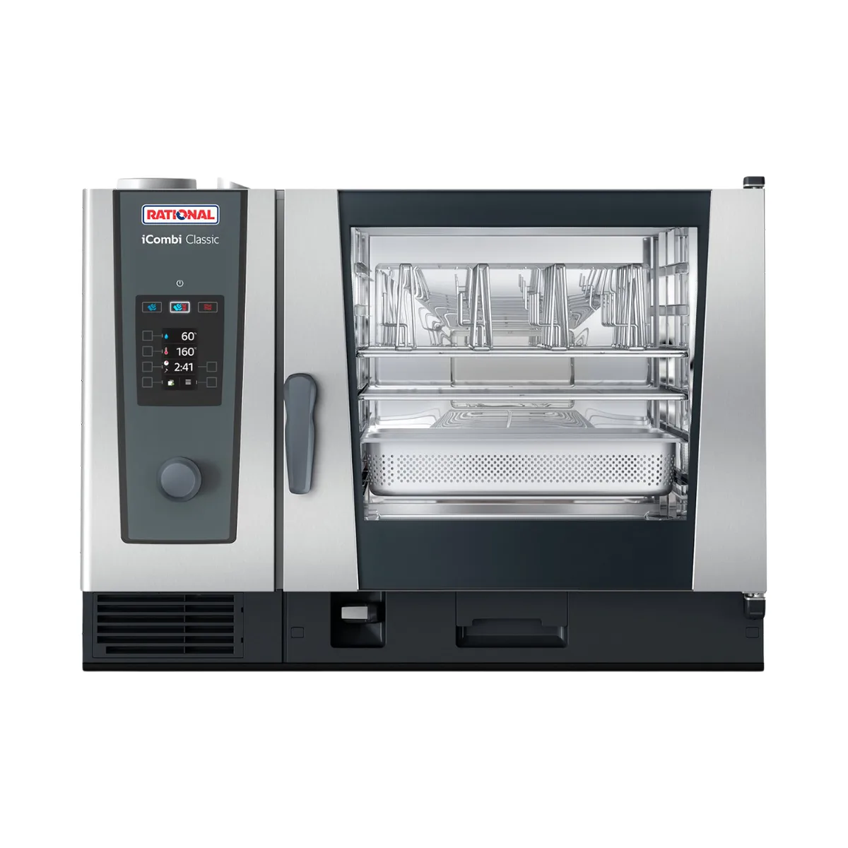RATIONAL ICC 6-FULL E 208/240V 3 PH Electric Full Size 6 Pan Combi Oven w/ Manual Controls, Steam Generator
