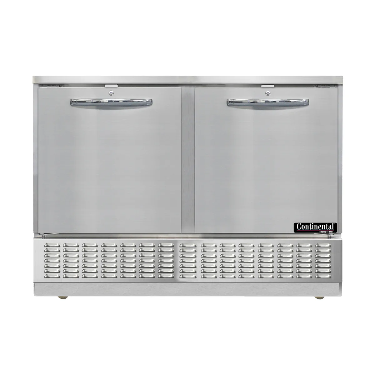 Continental Refrigerator UC48N 48" 2-Door Undercounter Refrigerator, Stainless Steel Ex, Front Breathing, 10.5 cu. ft.