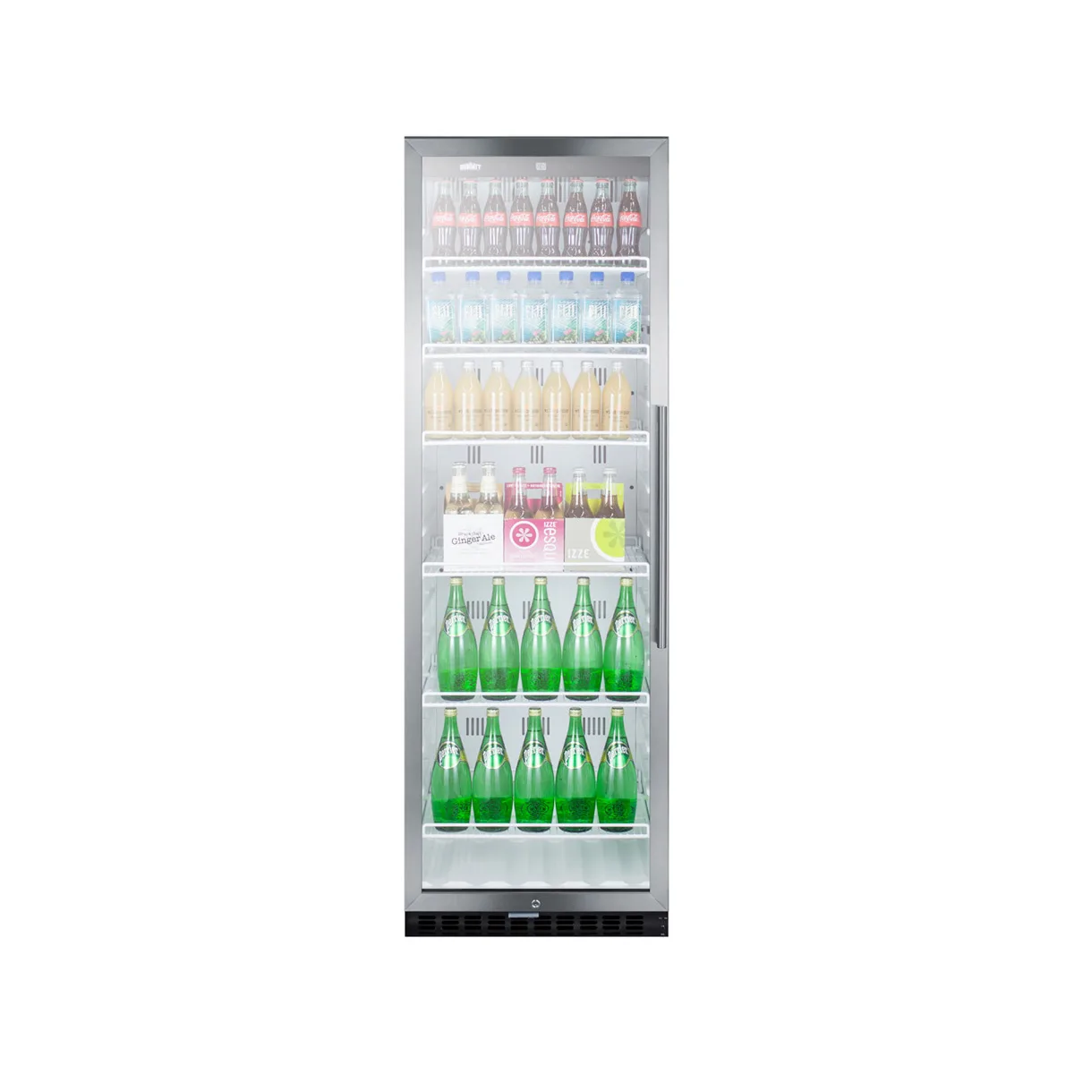Summit SCR1400WLHCSS Beverage Center w/ Left Hinged Glass Door, Stainless Steel, 12.6 cu.ft