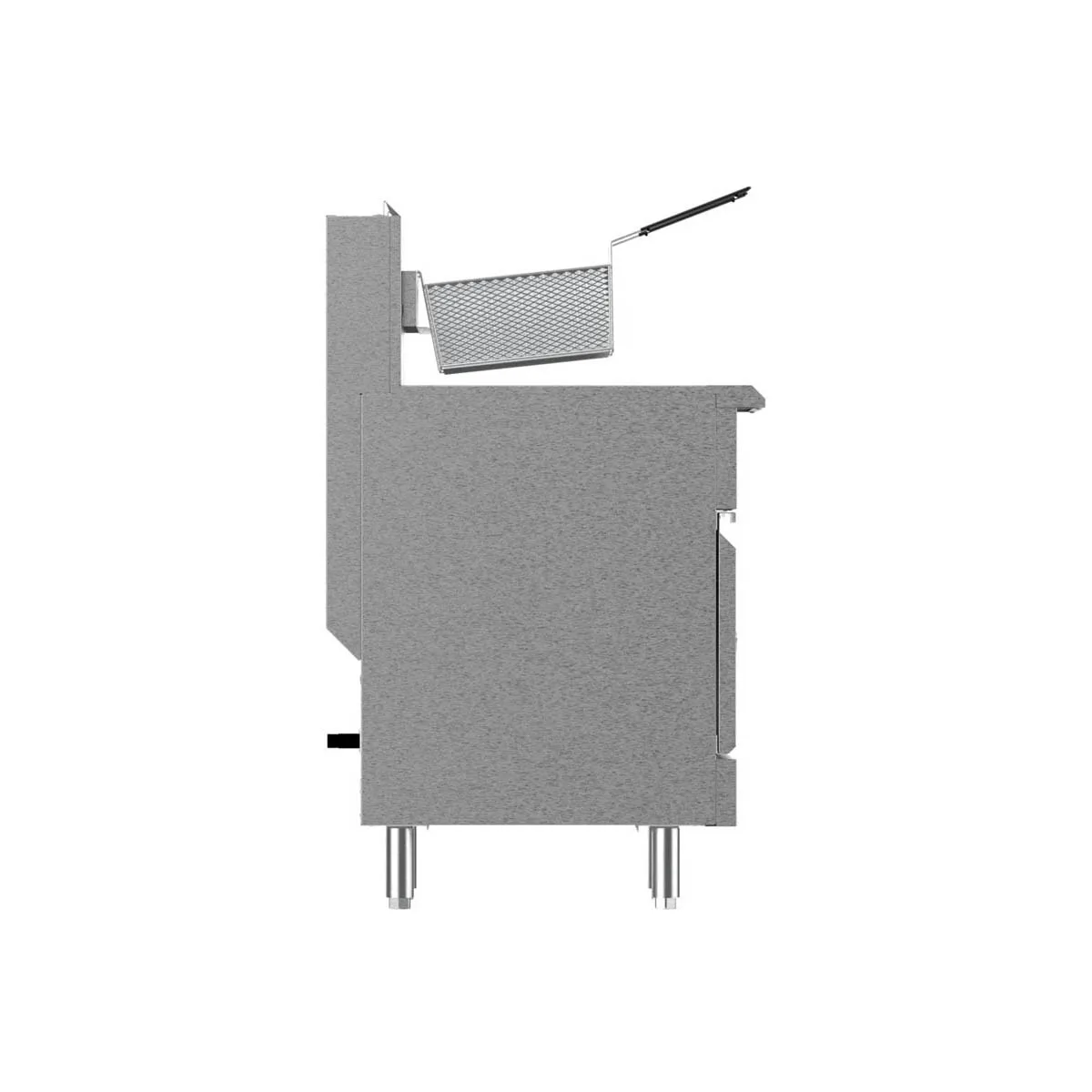 Serv-Ware SS-SGF-40N Floor Model Natural Gas Full Pot Fryer, 40 lbs, 90.000 BTU