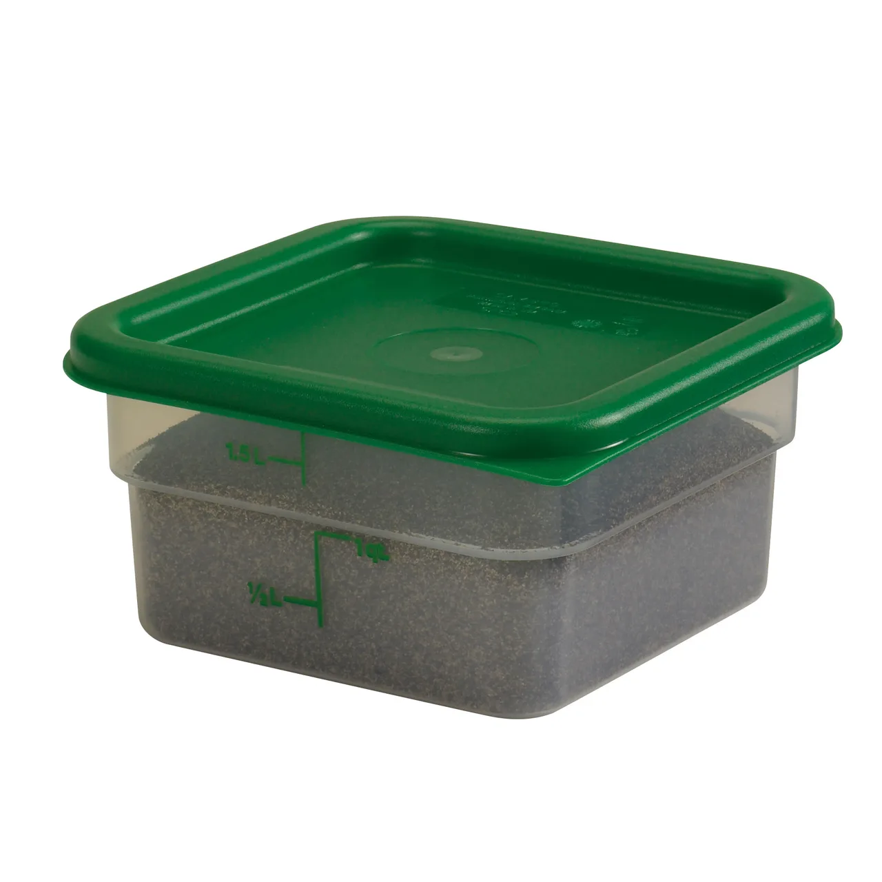 Cambro 2SFSPP190 - 2 Qt Square Container, 7.25" L x 7.25" W x 3.88" H, Clear PP, Dishwasher Safe NSF