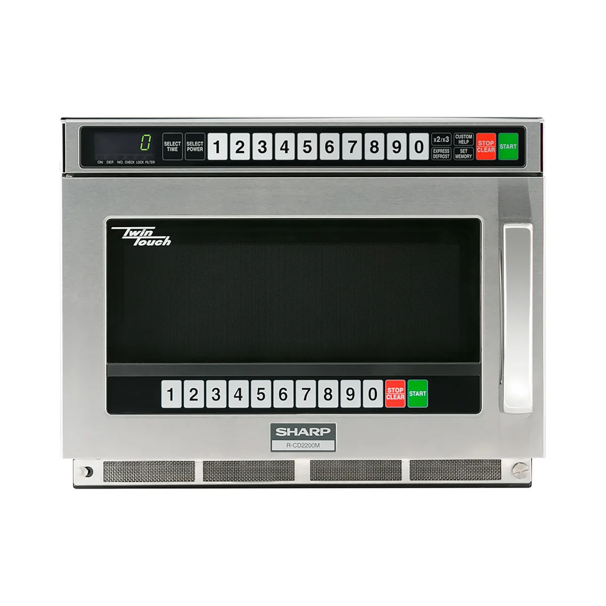 Sharp R-CD2200M 2200W TwinTouch Commercial Microwave Oven, Touch Panel Control, 208/230V
