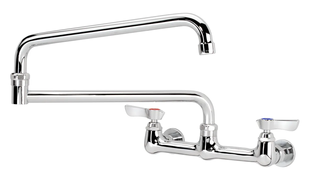 Krowne 12-824L Krowne Silver Series Faucet, Splash-Mounted, 8" Centers