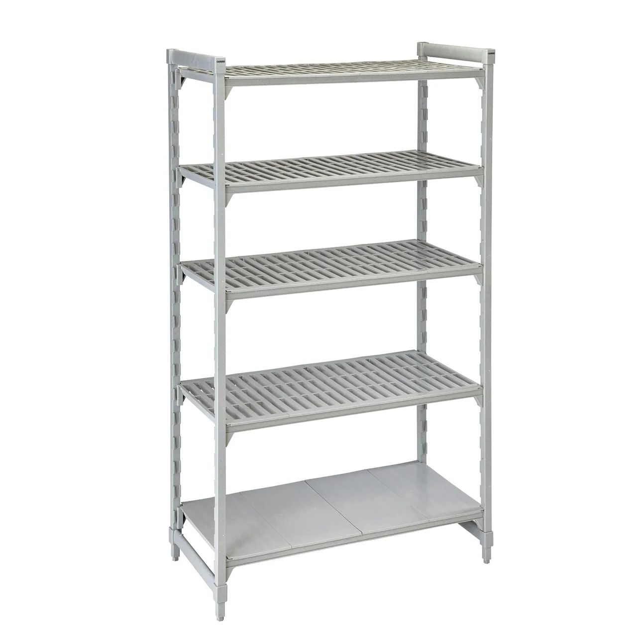 Cambro CPU185484VS5PKG Camshelving® Premium 5-Shelf Vented/Solid Starter Unit - 18" x 54" x 84"