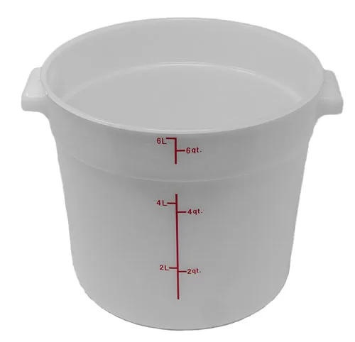Omcan USA 80192 6-Qt PP White Container, NSF, Acid/Oil/Alcohol Safe, 15°C‑80°C Range