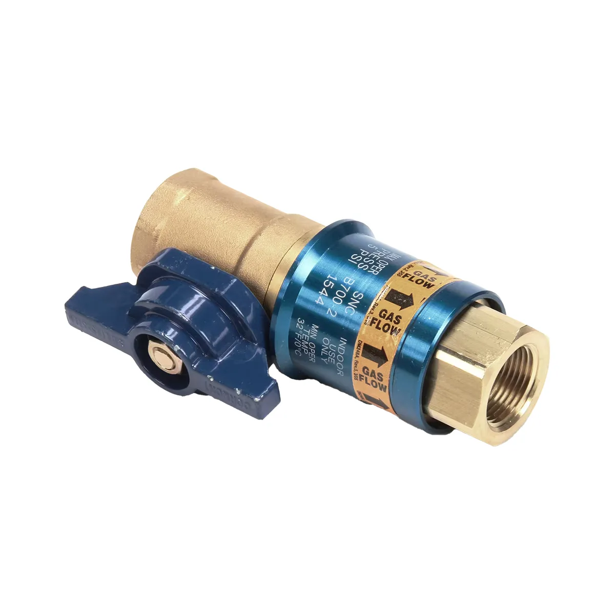 Dormont CF-75 - 3/4" (19mm) Safety Quik® QDV Fitting w/ Steel Outlet, Gas Shutoff Valve - Heavy Duty