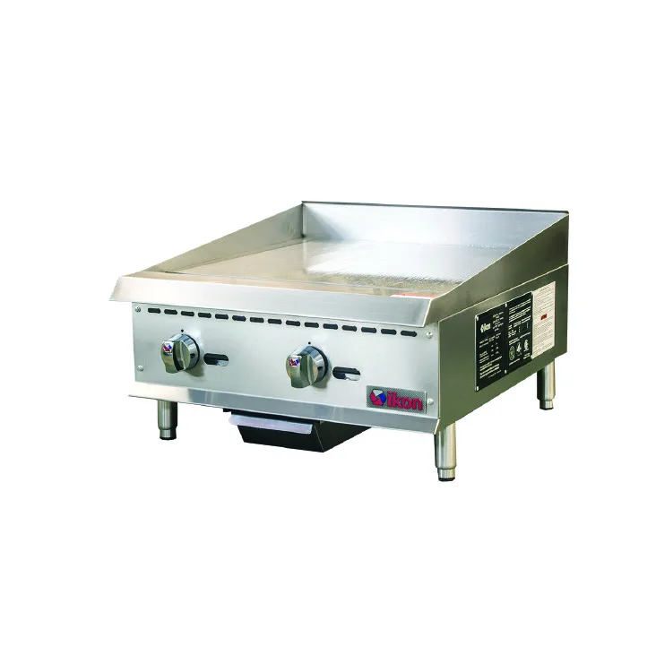 IKON ITG-24 24" Countertop Gas Griddle, Thermostatic Controls, 1" Steel Plate, 60.000 BTU