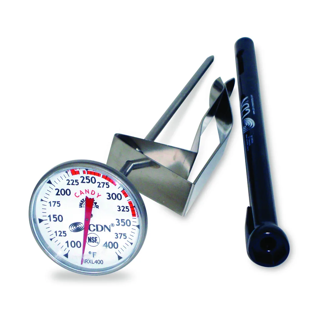 CDN Measurement Tools IRXL400 - Candy & Deep Fry Thermometer, Fahrenheit 100-400°F, 1-3/4" Dial/7" Stem, NSF