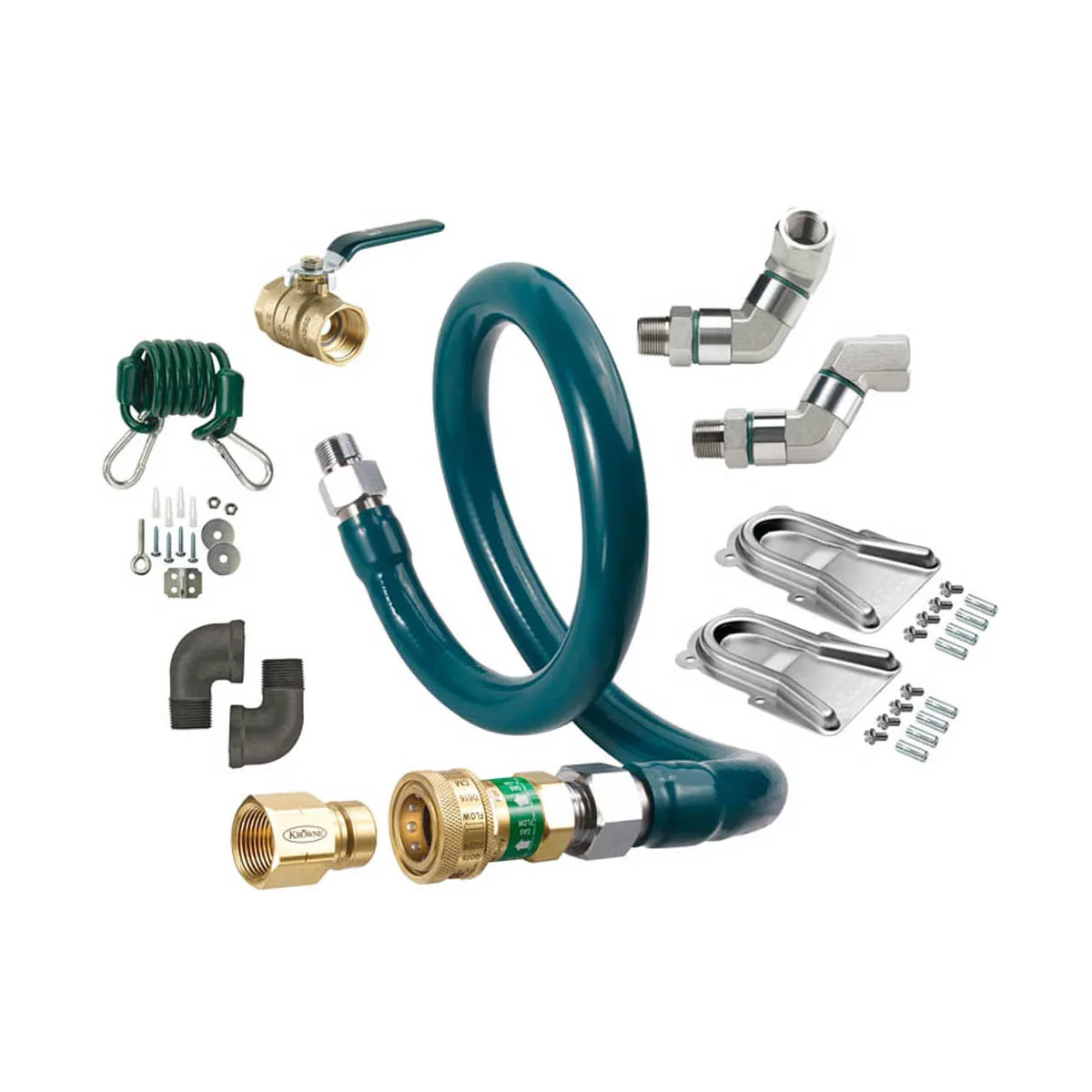 Krowne M10024K12 Royal Series Moveable Gas Connection Kit, 1" I.D., 24" Long