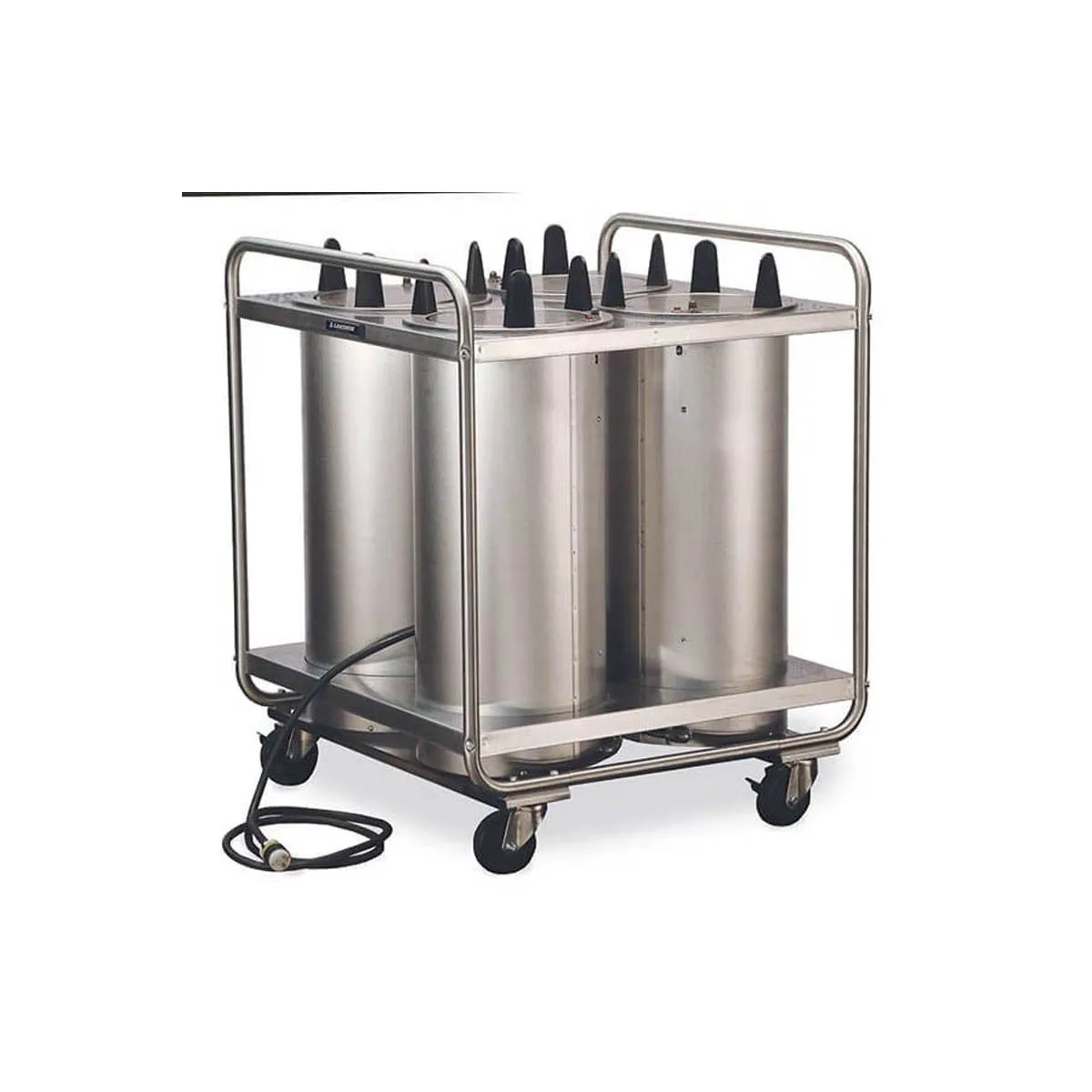 Lakeside 8406 Mobile Open Base 4-Stack Dish Dispenser w/ 6.5" Dia. Dish Size, Heated