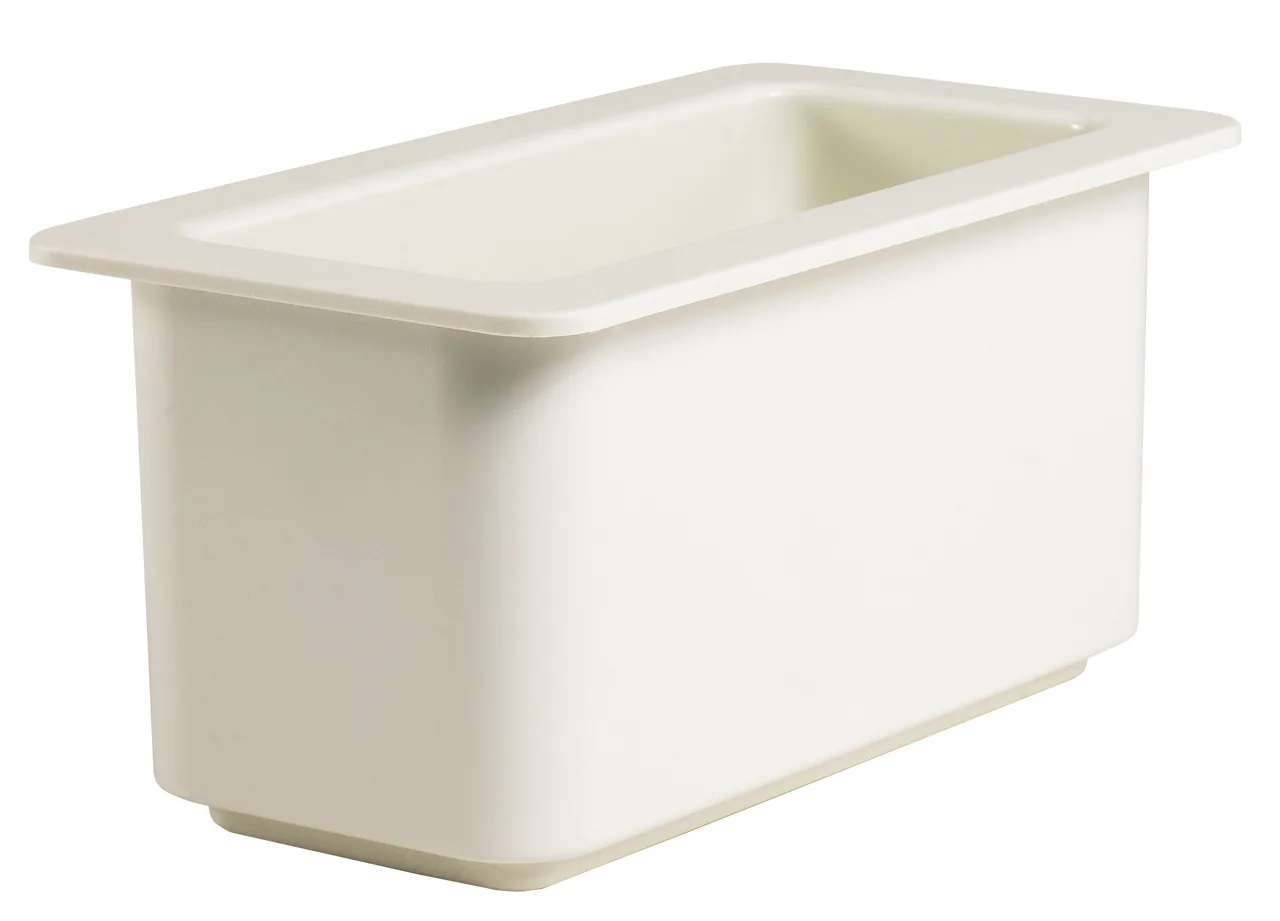 Cambro 36CF148 Coldfest Gastronorm Pan, 1/3 Size, 6" Deep, White Plastic, Made in USA