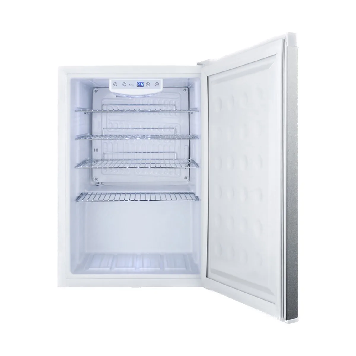 Summit FF31L7BISS 17" Built-in Compact Refrigerator in White, w/ Stainless Steel Door, 2.5 cu. ft.