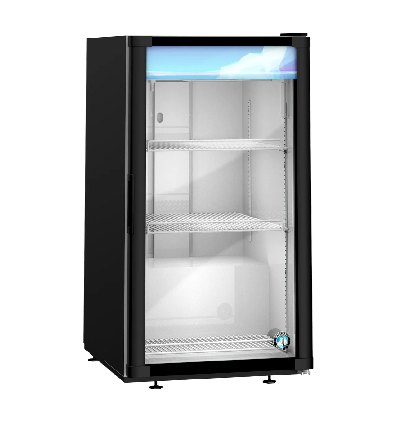 Hoshizaki RM-7-HC-BLK Countertop Glass Door Refrigerator, 21" Black, 5.97 cu ft