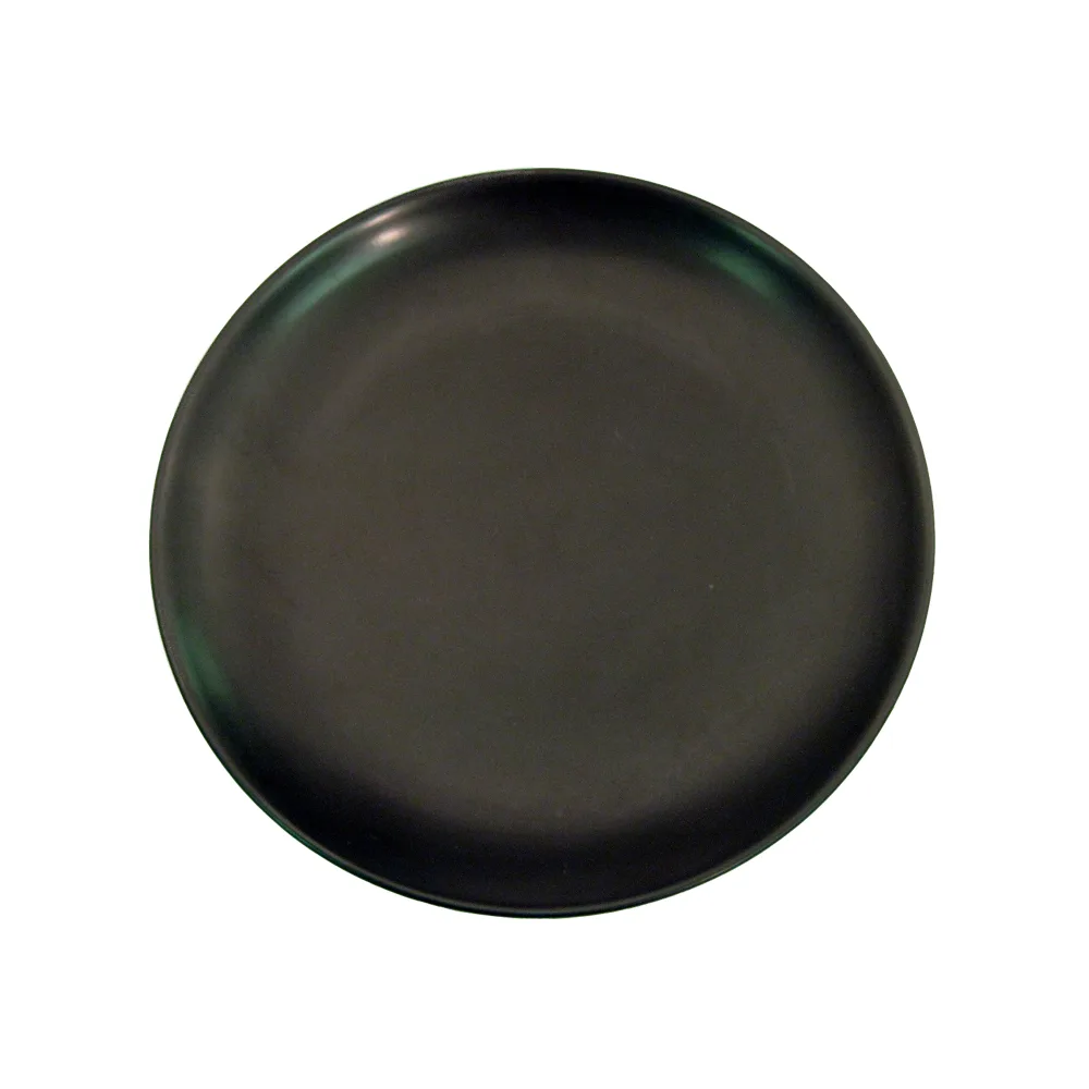 CAC China 666-16-BLK Plate, 10" Dia x 1-1/4" H, Round Coupe Rim, Ceramic, Black Glaze - Dozen