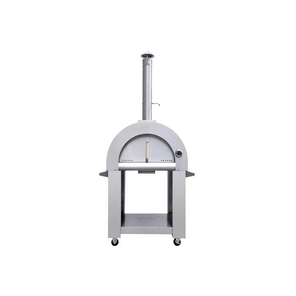 Omcan USA 43113 Wood / Coal / Gas Fired Pizza Oven w/ Brick Deck, Removable Door