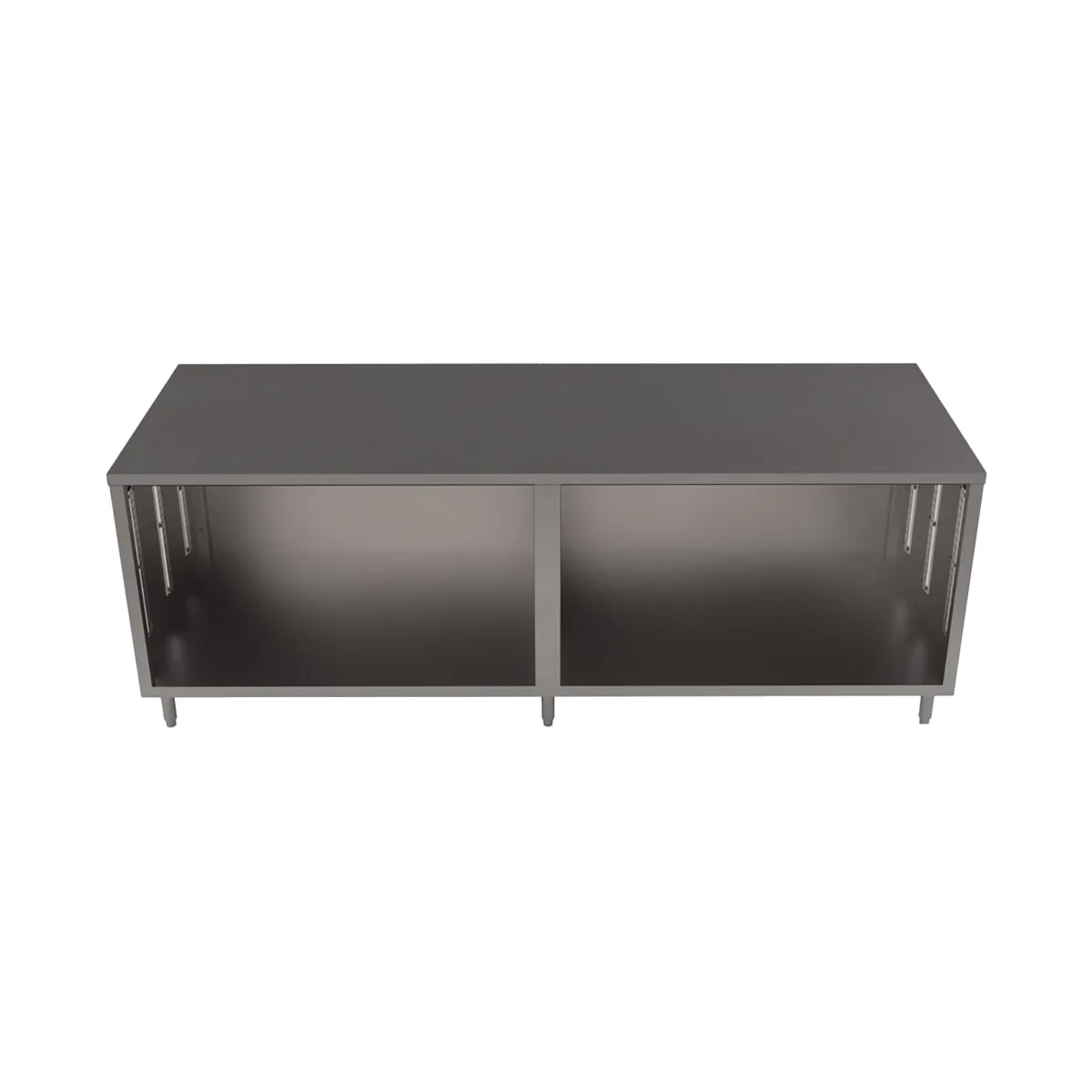 BK Resources CST-3684 Cabinet Base Open Front Work Table, 84"W x 36"D - Square / Flat Edge