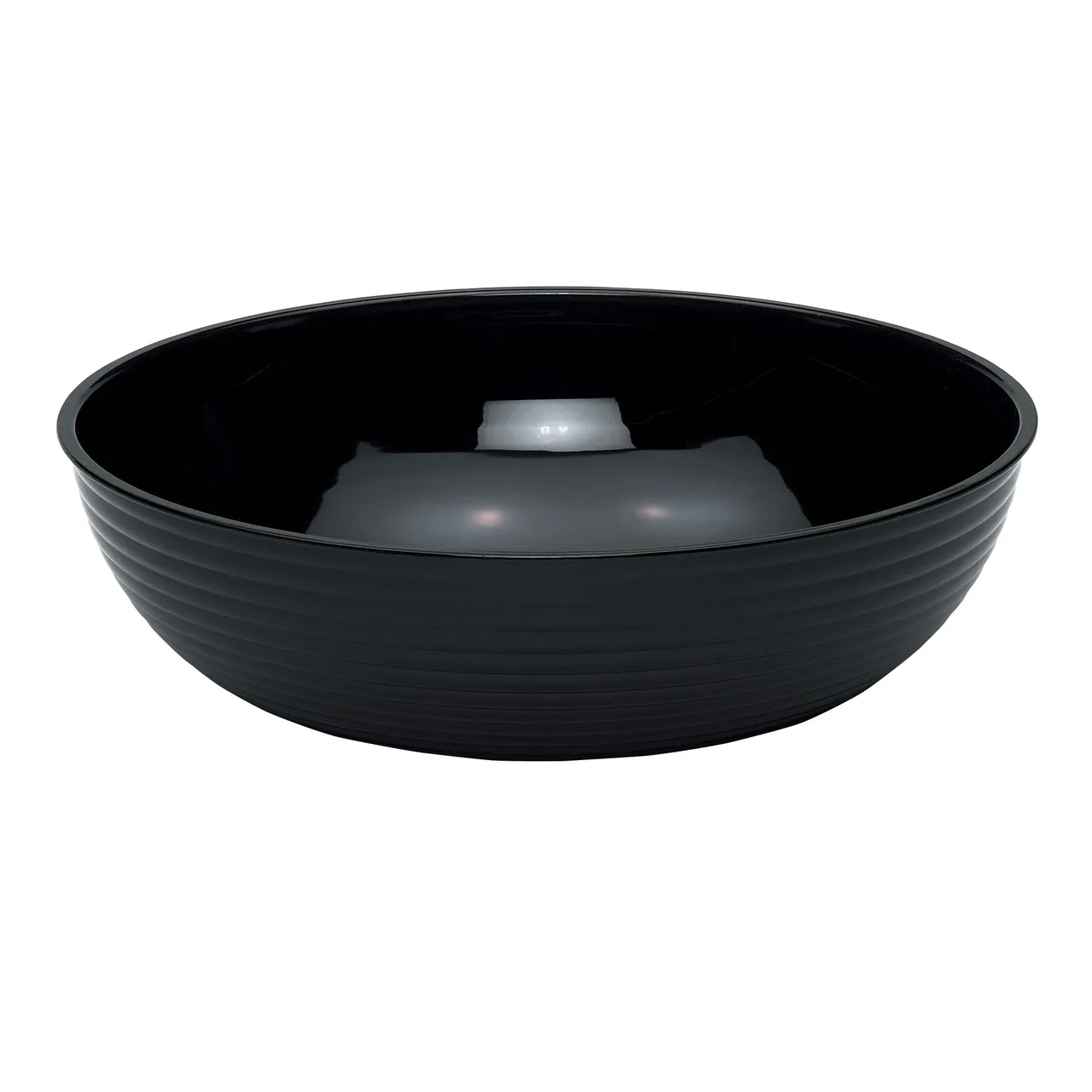 Cambro RSB18CW110 - 20.2 Qt (352 Oz) 18" Round Polycarbonate Bowl, Black, NSF, Dishwasher Safe