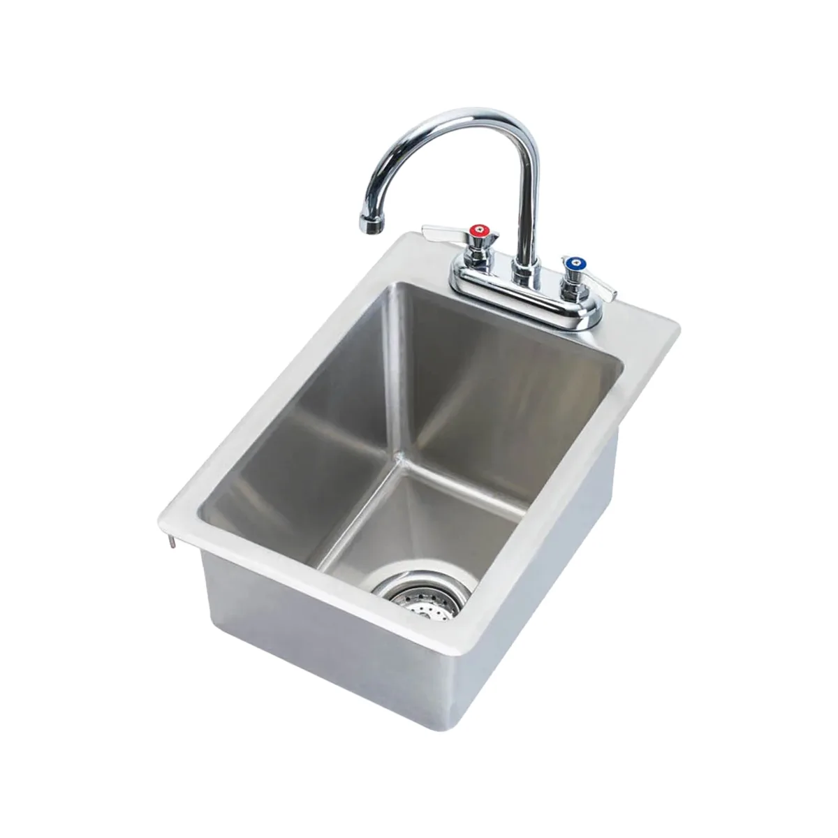 Krowne HS-1425 12" Drop In Hand Sink with Faucet - 20 gauge / no Backsplash