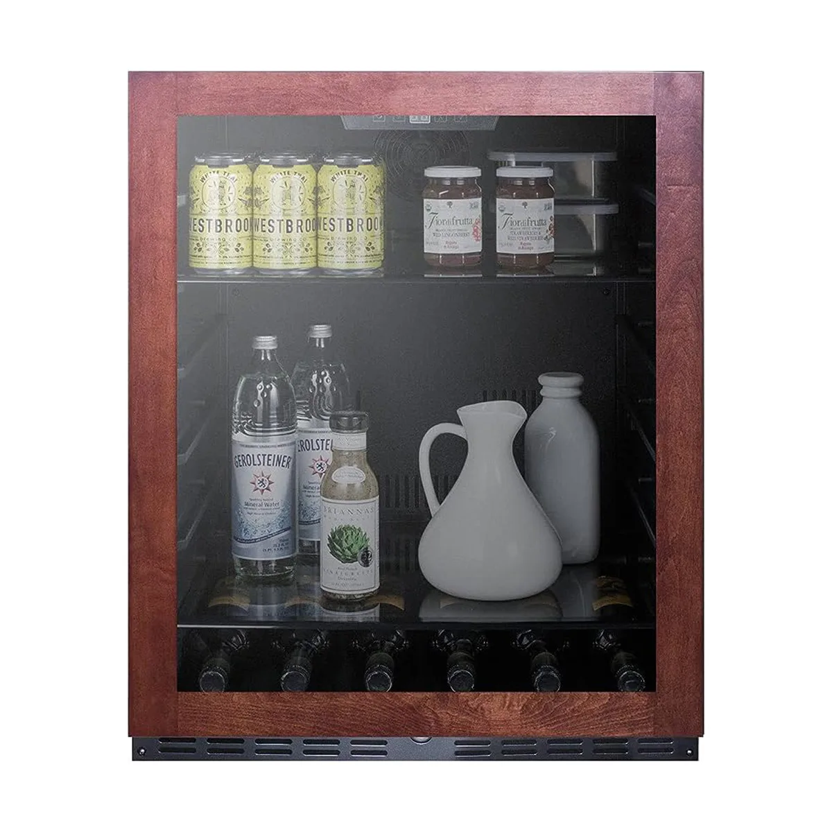 Summit AL57GPNR 24" Built-in or Freestanding Beverage Center with Glass Door, 5 cu.ft