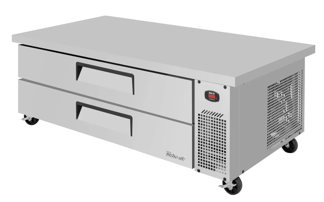 Turbo Air TCBE-60SDR-E-N 66" 2 Drawers Refrigerated Chef Base, 9.1 cu. ft., Steel Top, R290