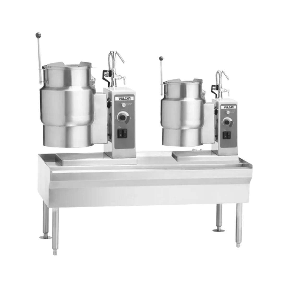 Vulcan VEKT64/126 18 Gallon Floor Tilting 2/3 Steam Jacketed Electric Kettle Assembly w/ 64" Stand