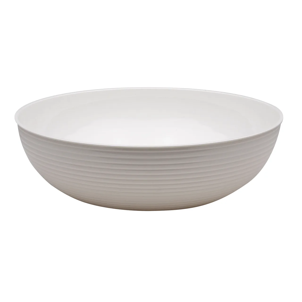 Cambro RSB12CW148 - 5.8 Qt (12" Dia) Ribbed PC Bowl, White, NSF Certified, Dishwasher Safe