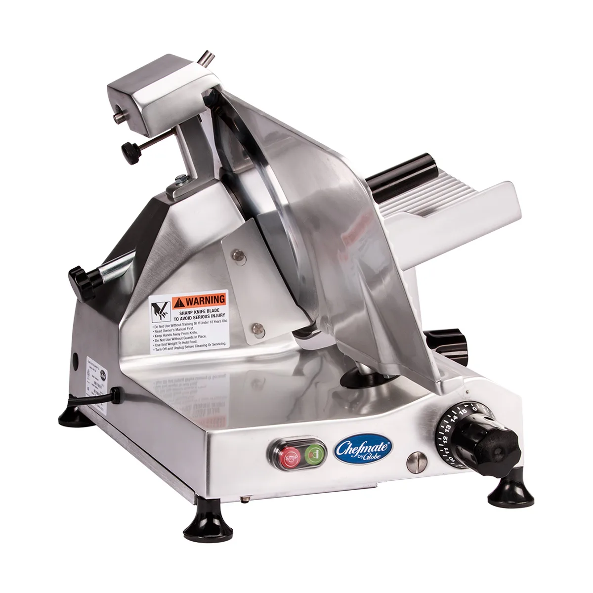 Globe C12 Chefmate Series 12" Manual Meat Slicer, Belt-Driven, 1/3 HP