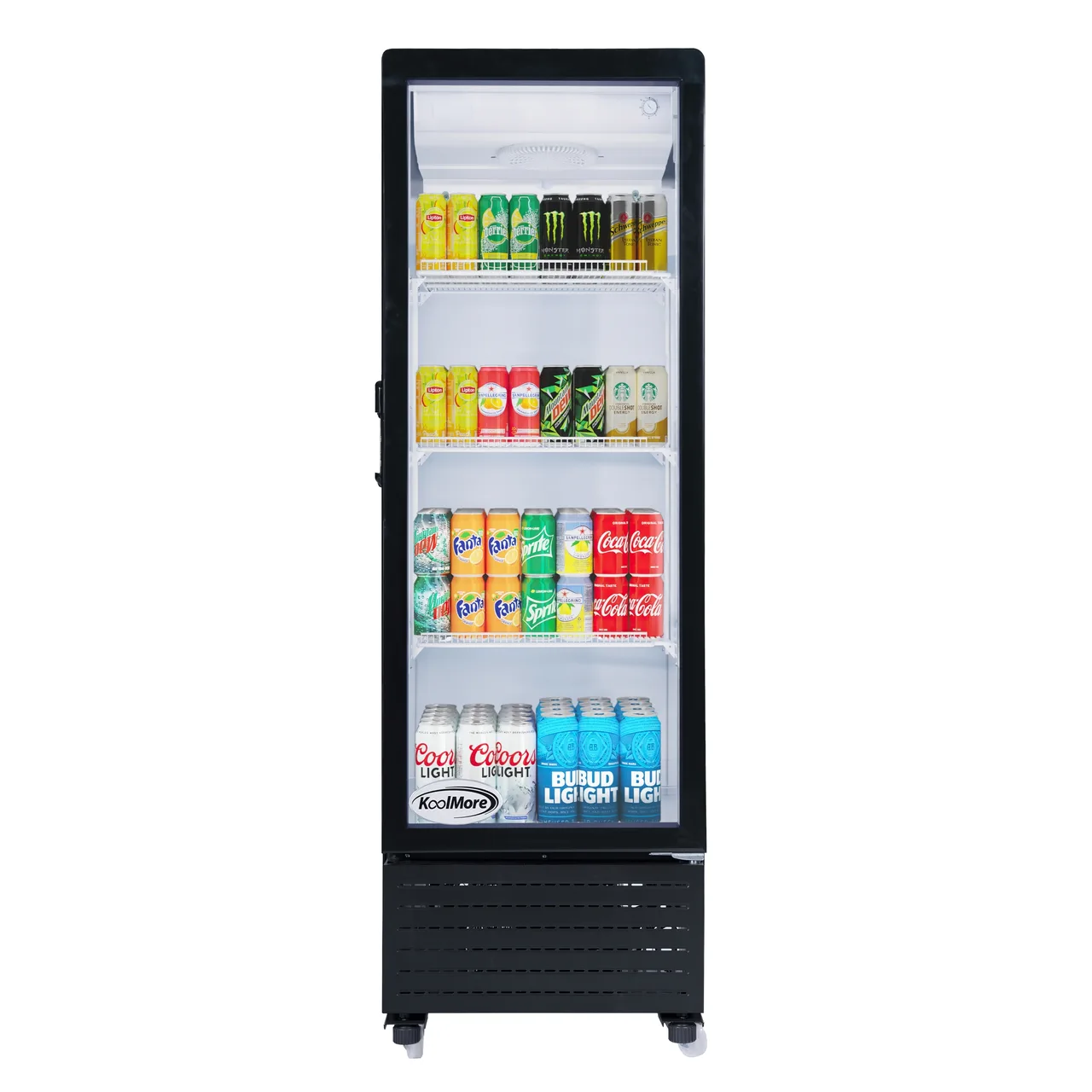 Koolmore KM-MDR-1GD-8C 21" Merchandiser Refrigerator, 8 cu ft, Stainless Steel, Glass Door, Defrost